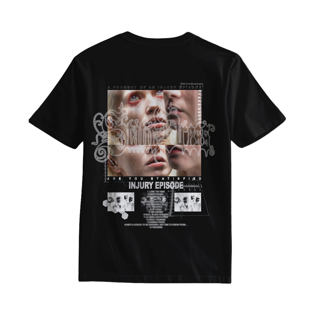 Static Dress - Split Lip Black Tee