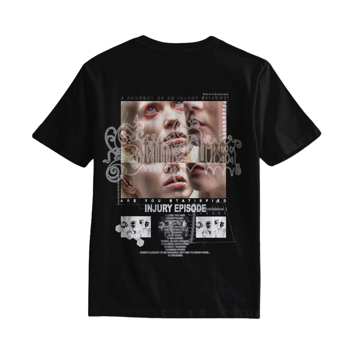 Static Dress - Split Lip Black Tee