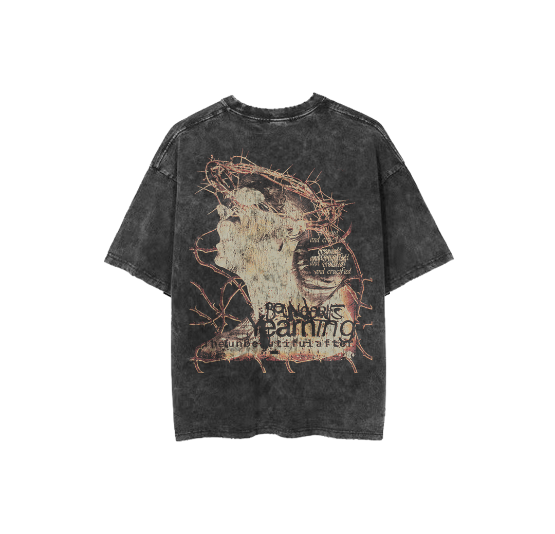 Boundaries - 'Crowned and Crucified' Acid Wash Tee